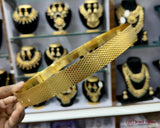 Premium Textured Gold Finish Traditional Hip Belt For Women