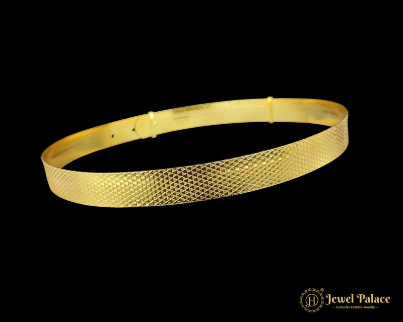 Premium Textured Gold Finish Traditional Hip Belt For Women