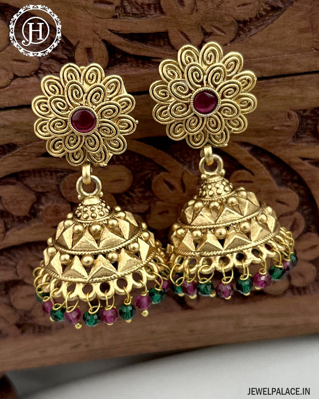 Latest Gold Plated Antique Earrings  JH3363