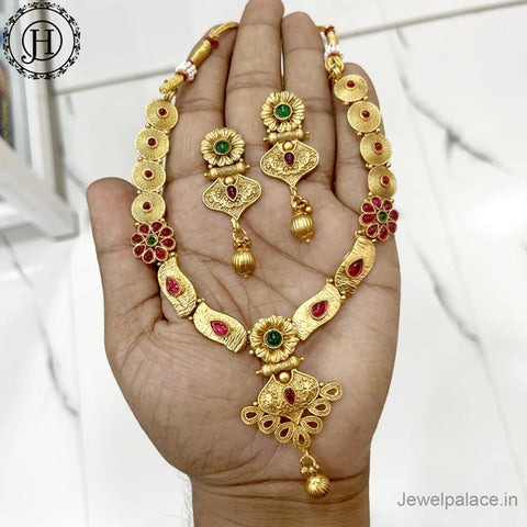 Elegant Gold Plated Antique Necklace JH4000