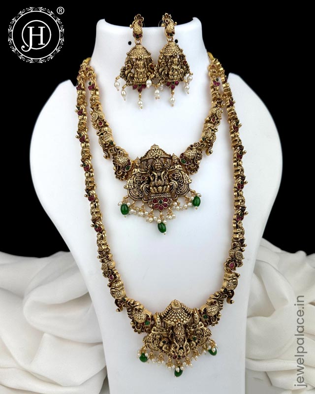 Traditional Gold Plated Kemps Stone Combo Jewellery Set JH5595