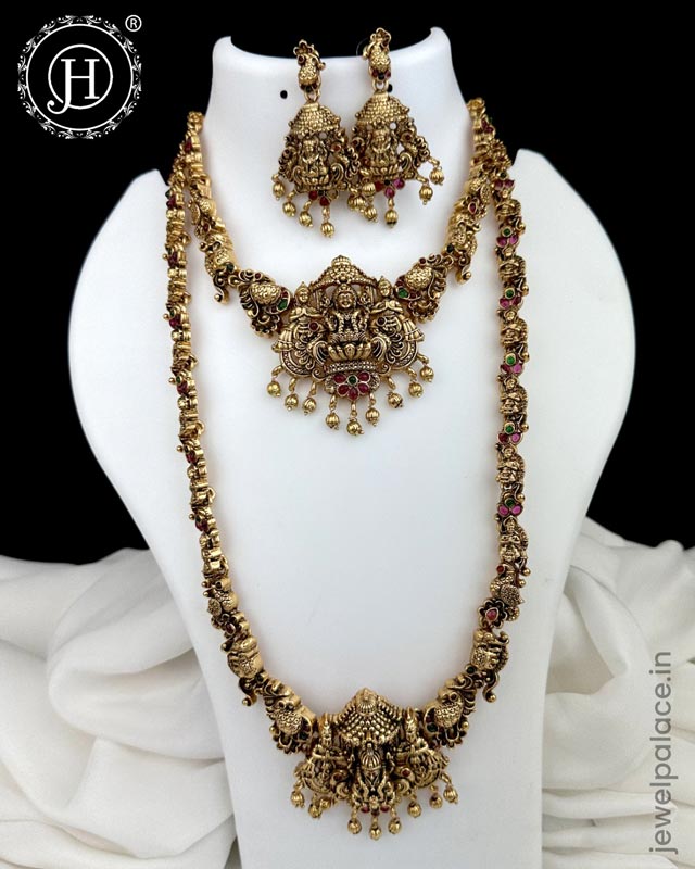 Traditional Gold Plated Kemps Stone Combo Jewellery Set JH5595