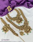 Traditional Gold Plated With Beautiful Pearl Semi Bridal Temple Jewellery JH5683