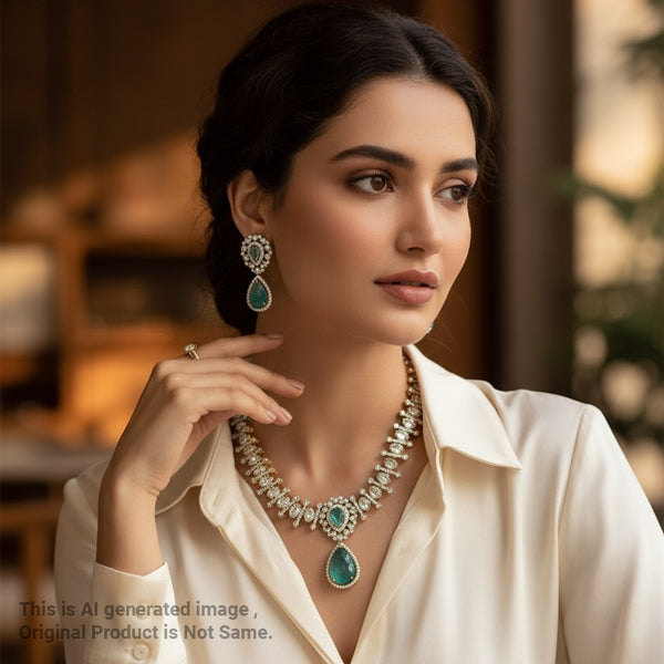 Beautiful Gold Finish Stunning Festive Necklace