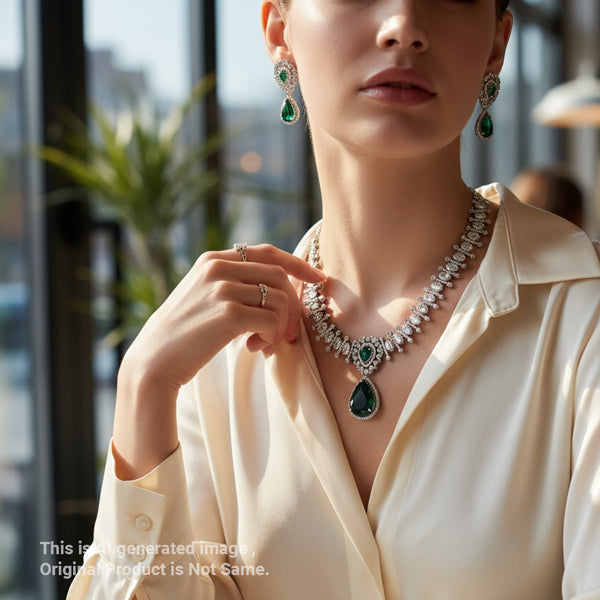 Beautiful Gold Finish Stunning Festive Necklace