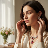 Beautiful Gold Finish Stunning Festive Necklace