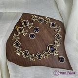 Beautiful Gold Finish Stunning AD Stone Festive Necklace