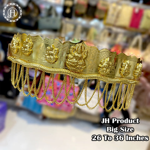 Elegant Traditional Gold Polished Hip Belt Oddiyanam JH1053