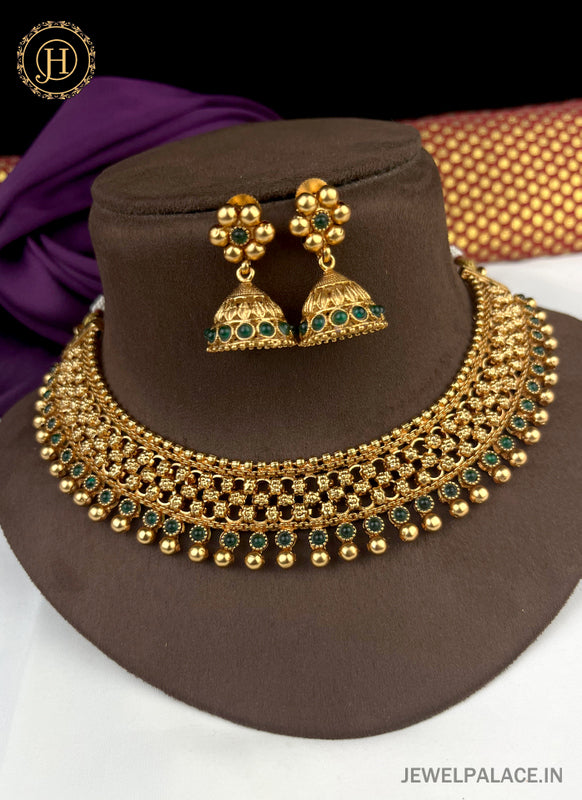 Latest Design Gold Finish Designer Necklace Set JH1878 – Jewel Palace