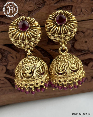 Latest Gold Plated Antique Earrings  JH3377