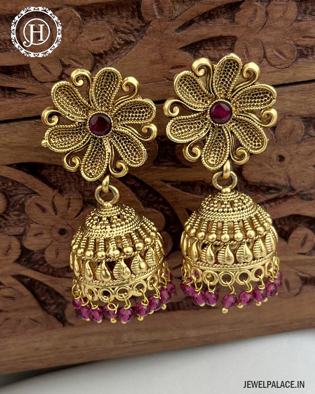 Latest Gold Plated Antique Earrings  JH3383