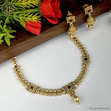 Exclusive Rajwadi Gold Plated Necklace With Earrings JH4666