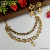 Exclusive Rajwadi Gold Plated Necklace With Earrings JH4667