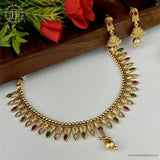 Exclusive Rajwadi Gold Plated Necklace With Earrings JH4672