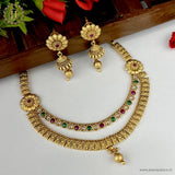 Exclusive Rajwadi Gold Plated Necklace With Earrings JH4673
