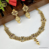Exclusive Rajwadi Gold Plated Necklace With Earrings JH4675