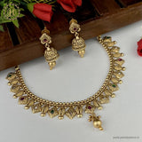 Exclusive Rajwadi Gold Plated Necklace With Earrings JH4683
