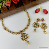Exclusive Rajwadi Gold Plated Necklace With Earrings JH4684