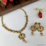 Exclusive Rajwadi Gold Plated Necklace With Earrings JH4688