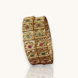 Traditional Antique Gold Temple Design Bangle Set Of 2 JH8209