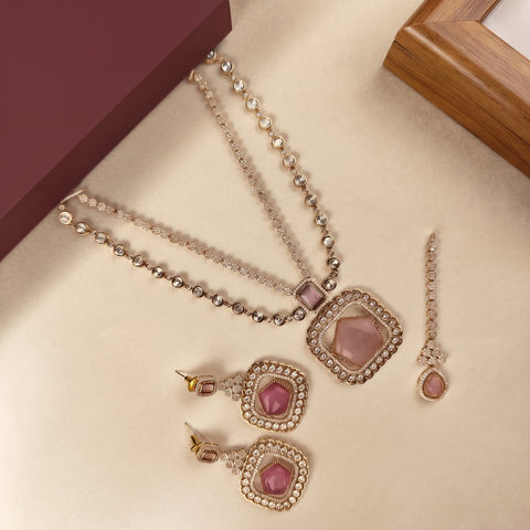 Designer Premium Kundan Necklace Set JH8333