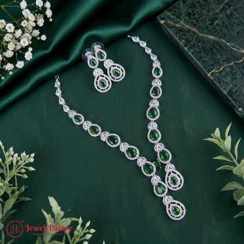 Sparkling AD Stone Premium Quality Necklace JH7015