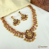 Traditional Matte Gold Finish Necklace Set JH6487