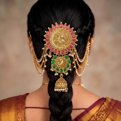 Traditional Choti Jadai Billai With Mattal JH8286