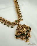 Beautiful Gold Plated Kemp Stones Temple Haram Set JH5799