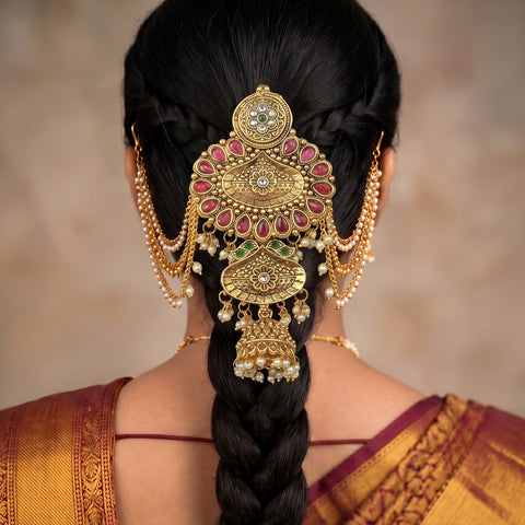 Traditional Choti Jadai Billai With Mattal JH8287