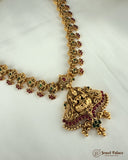 Beautiful Gold Plated Kemp Stones Temple Haram Set JH5799