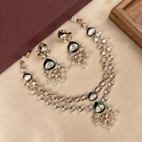 Designer Premium Kundan Necklace Set JH7234