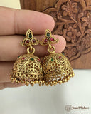 Beautiful Gold Finish Kemp Stone Temple Haram Set JH5847