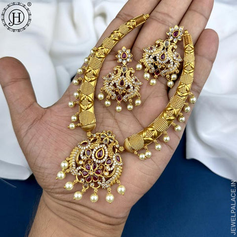 Antique stone necklace and earring latest collection of stone necklace