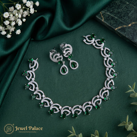 Sparkling AD Stone Premium Quality Necklace JH7005