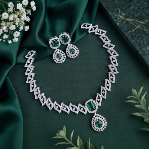 Sparkling AD Stone Premium Quality Necklace JH7020