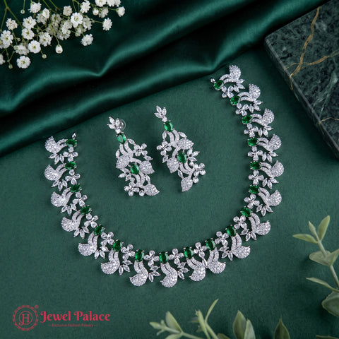 Sparkling AD Stone Premium Quality Necklace JH7014