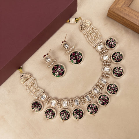 Designer Premium Kundan Necklace Set JH7229