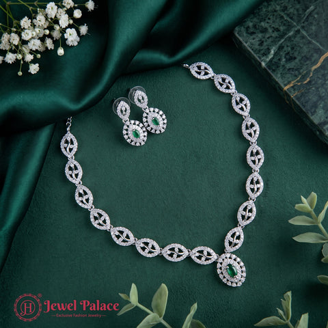 Sparkling AD Stone Premium Quality Necklace JH7016