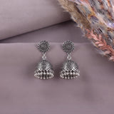 Oxidised Black Metal Earrings Traditional and Trendy Design JH8658