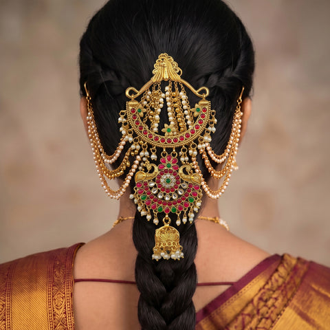 Traditional Choti Jadai Billai With Mattal JH8279