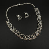 Oxidised German Silver Gemstone Necklace JH7473