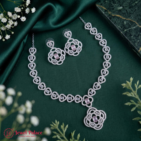 Sparkling AD Stone Premium Quality Necklace JH7018