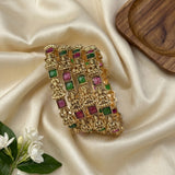 Traditional Antique Gold Temple Design Bangle Set Of 4 JH8243