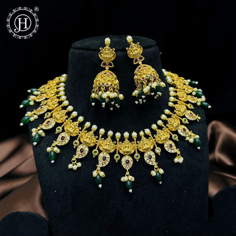 Stunning Gold Shine AD Stone Premium Necklace JH5433