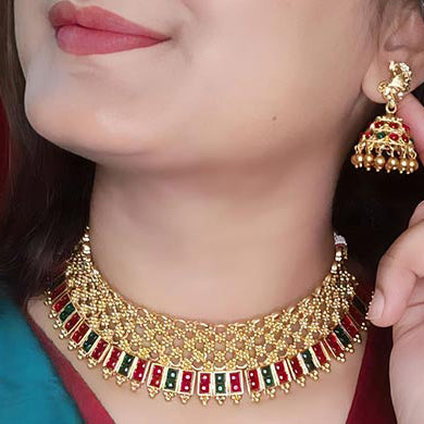 Beautiful Gold Plated Designer Necklace JH1759