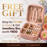Premium Brass AD Stone Pearls Necklace Set JH7029