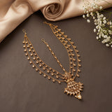 Exclusive Gold Plated kemp Stone Premium Wedding Tikka JH8462