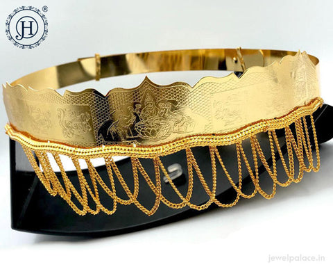 Exclusive Gold Plated South Indian Laxmi Design Traditional Hip Belt