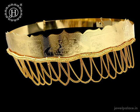 Exclusive Gold Plated South Indian Laxmi Design Traditional Hip Belt